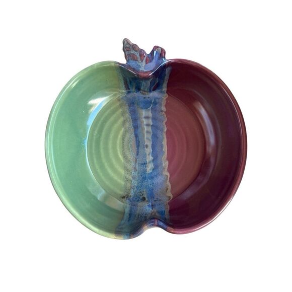Neher Apple Torte Baking Dish Or Clay In Motion Apple Bowl Glossy Glaze - Picture 1 of 4